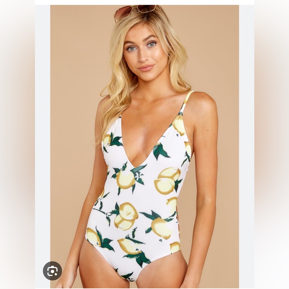 Dippin Daisy’s lemon print one piece swimsuit